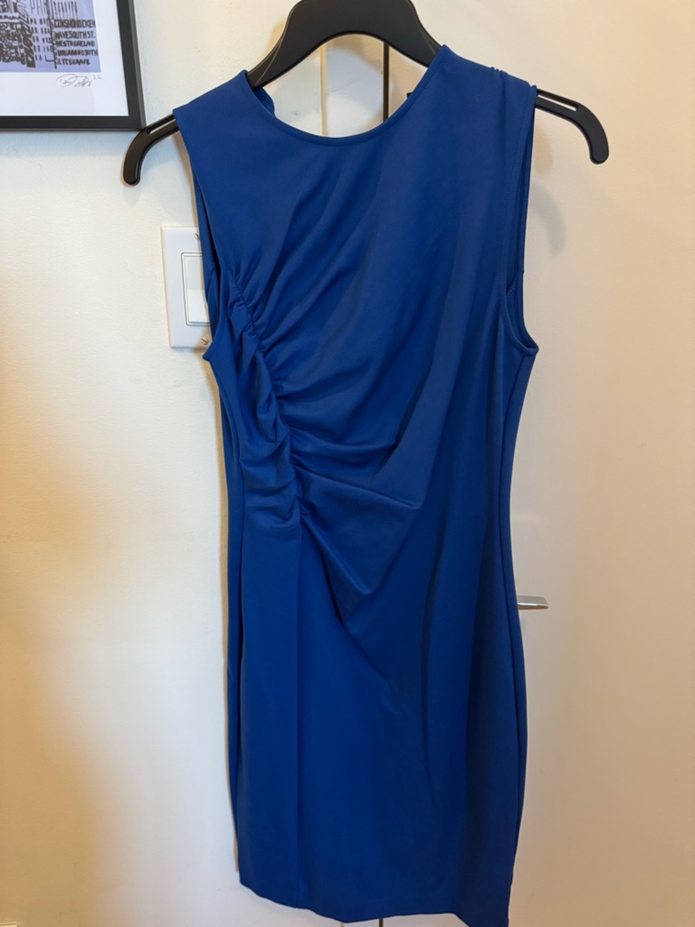 T.J.Maxx Sleeveless Ruched Midi Dress in Royal Blue